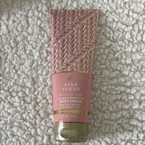 Bath & Body Works Pink Suede Body Cream.  8 ounces.